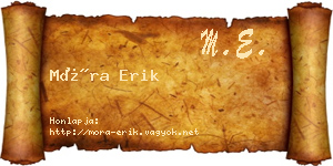 Móra Erik névjegykártya