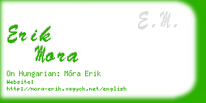 erik mora business card