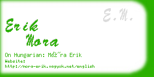 erik mora business card